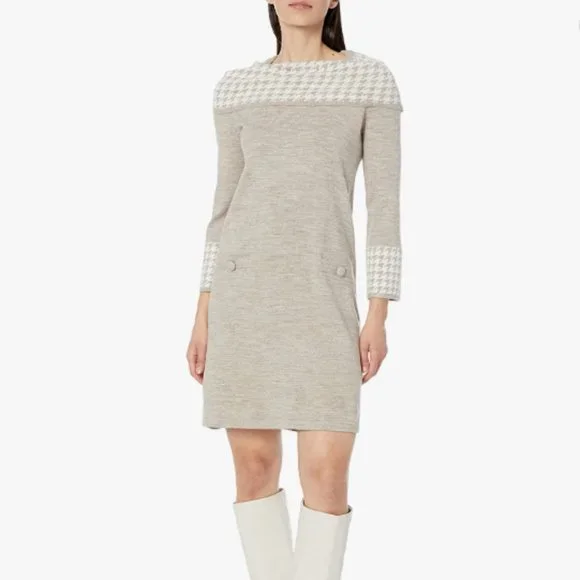 Jessica Howard | Dresses | Jessica Howard Houndstoothprinttrim Sweater Dress | Poshmark Jessica Howard | Dresses | Jessica Howard Houndstoothprinttrim Sweater Dress | Poshmark